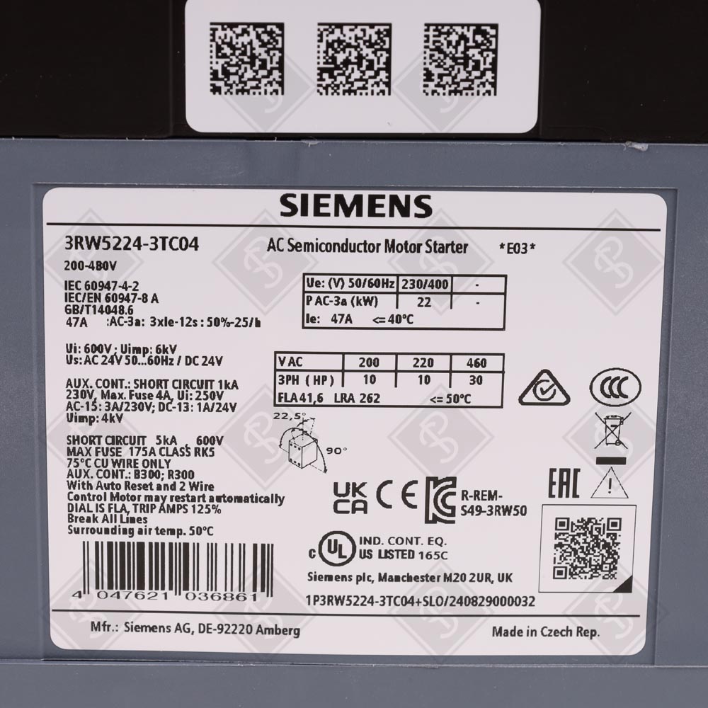 Устройство плавного пуска Siemens 3RW5224-3TC04 — изображение 5