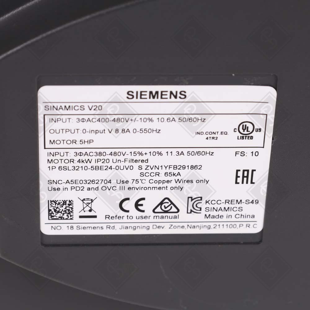 Преобразователь частоты Siemens 6SL3210-5BE24-0UV0 — изображение 3