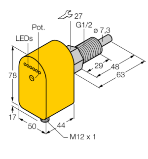 Датчик потока TURCK FCS-GL1/2A4P-LIX-H1141