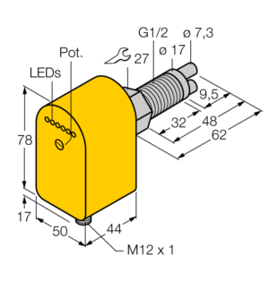 Датчик потока TURCK FCS-GL1/2A2P-AP8X-H1141/A