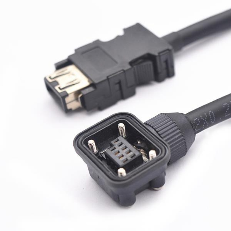 Кабель 2м, высокой гибкости, кабель в сторону вала двигателя, IP65 MR-J3ENCBL2M-A1-H