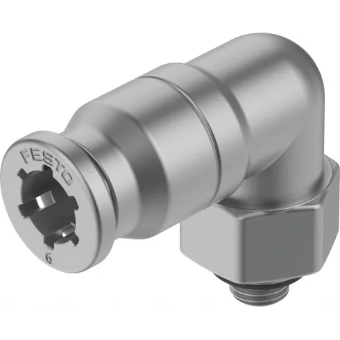 Штуцер цанговый угловой Festo CRQSL-M5-6 из нержавеющей стали