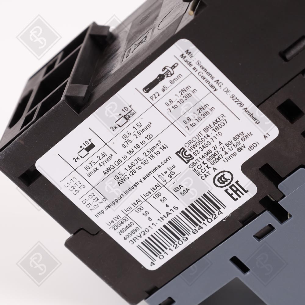 Автоматический выключатель Siemens SIRIUS 3RV2011-1HA15 — изображение 4