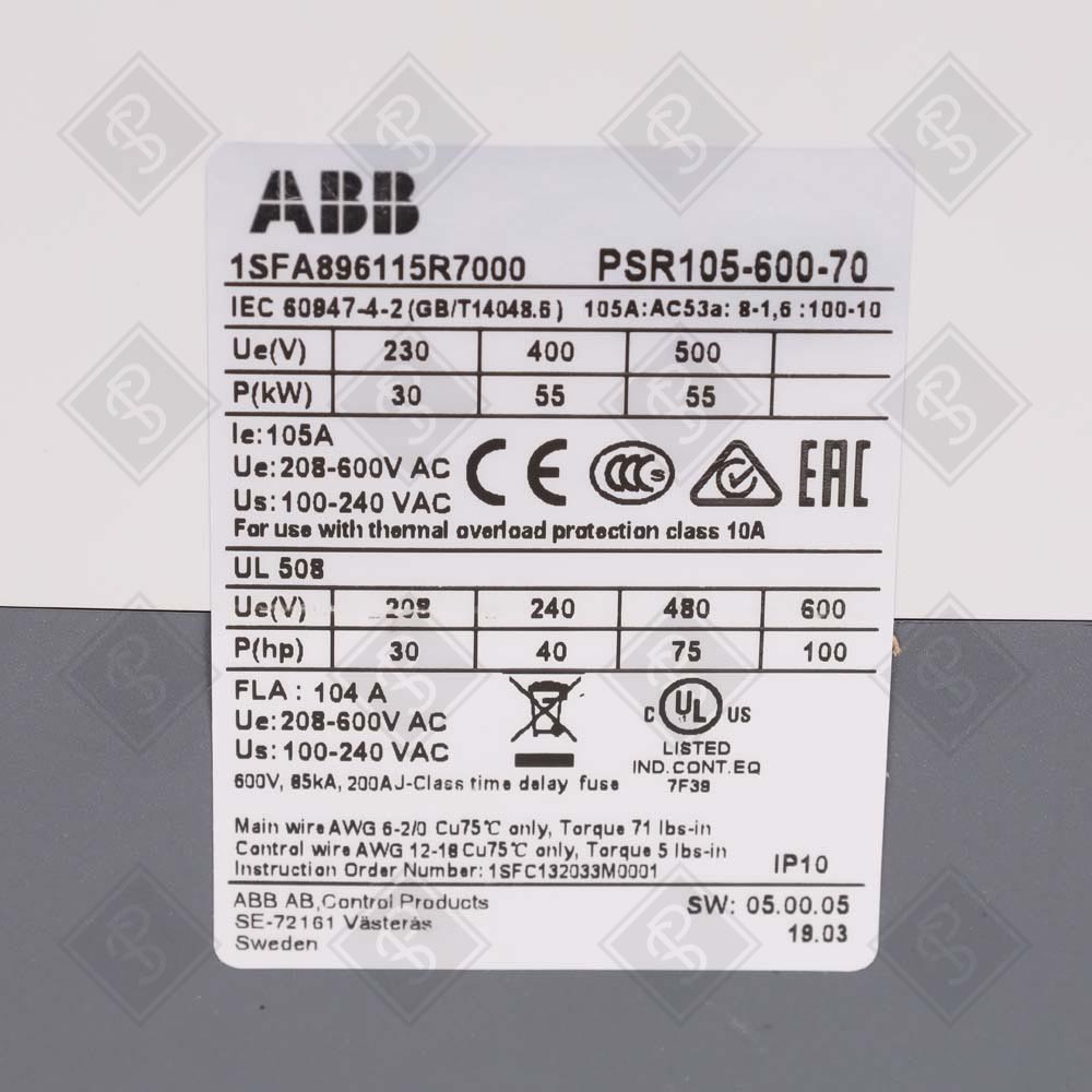 Устройство плавного пуска ABB PSR105-600-70 — изображение 5