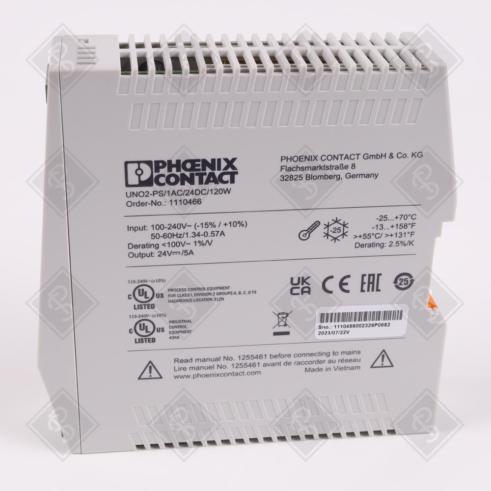 Блок питания Phoenix Contact UNO2-PS/1AC/24DC/120W 1110466 — изображение 3