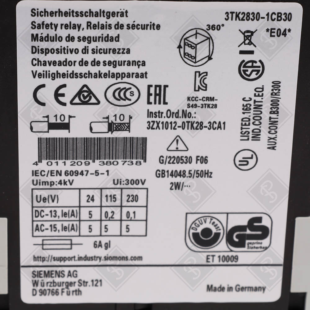 Реле безопасности Siemens 3TK2830-1CB30 — изображение 5