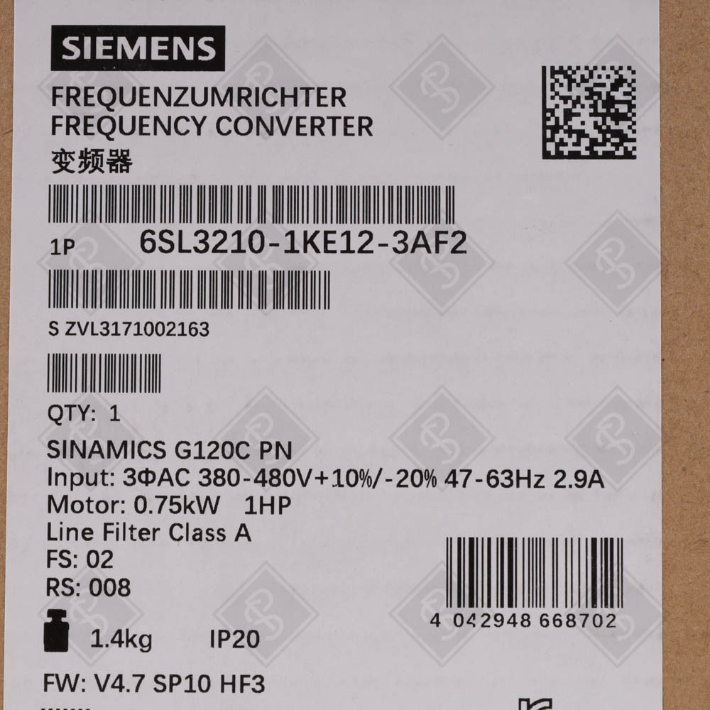 Преобразователь частоты Siemens 6SL3210-1KE12-3AF2 — изображение 8
