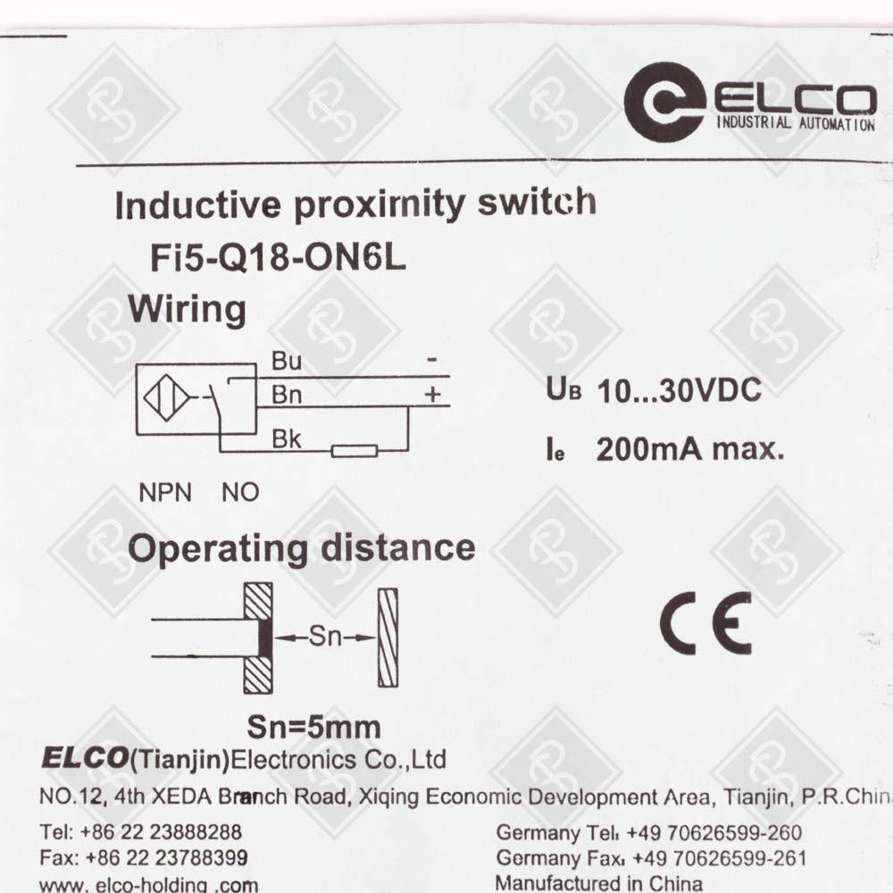 Индуктивный датчик ELCO FI5-Q18-ON6L — изображение 5