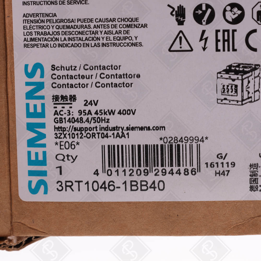Контактор Siemens 3RT1046-1BB40 — изображение 6