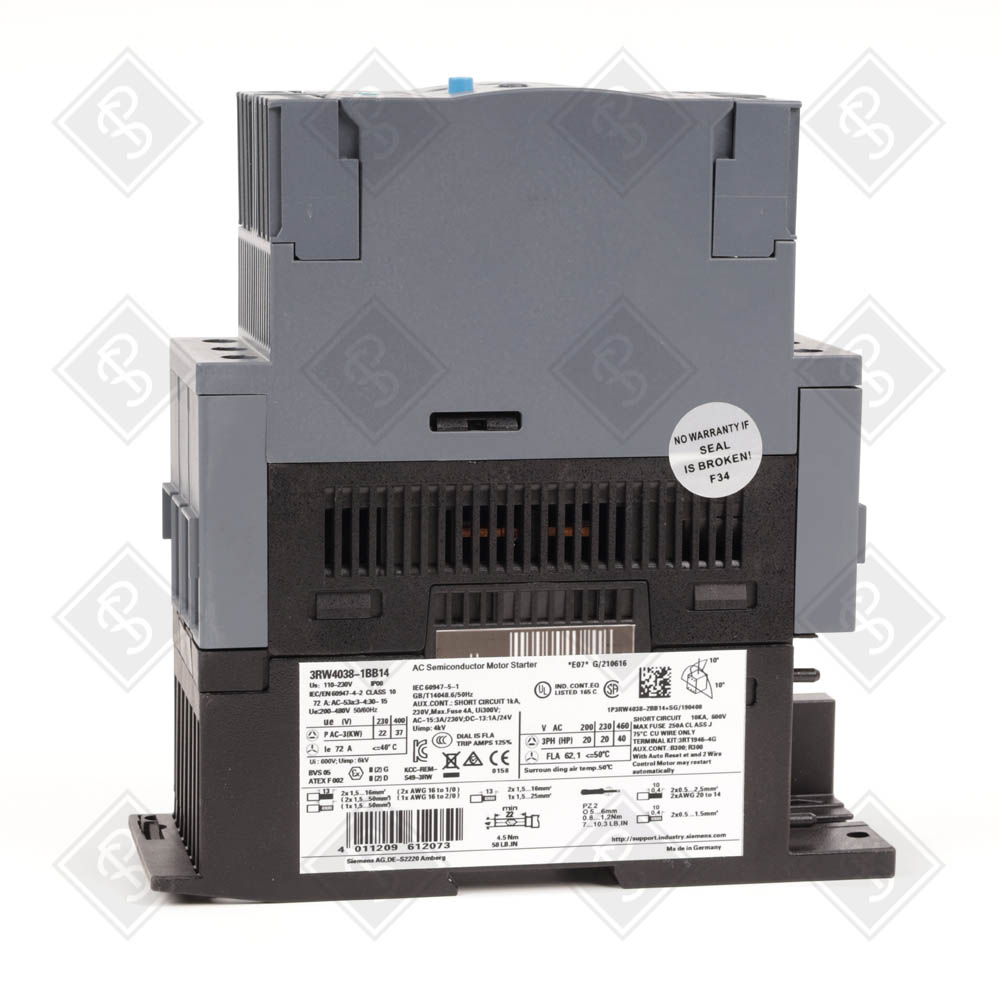 Плавный пускатель (софт-стартер) Siemens 3RW4038-1BB14 — изображение 4