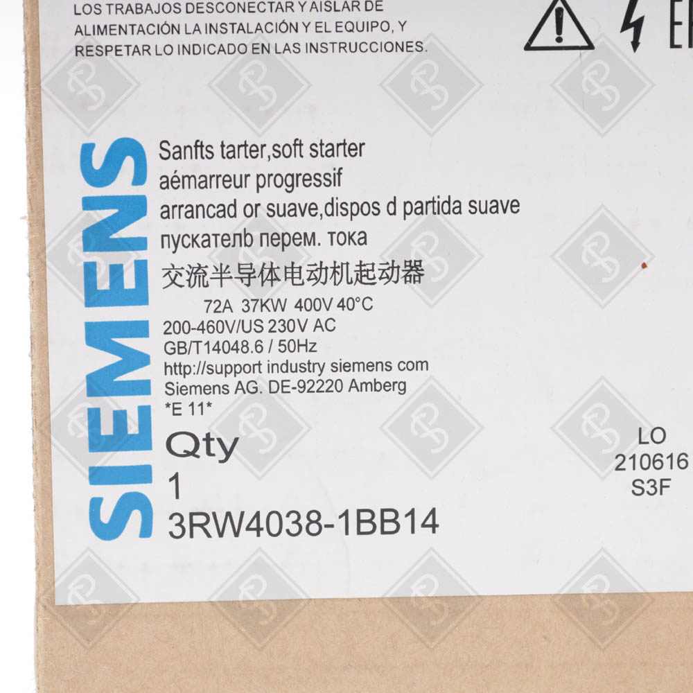 Плавный пускатель (софт-стартер) Siemens 3RW4038-1BB14 — изображение 8
