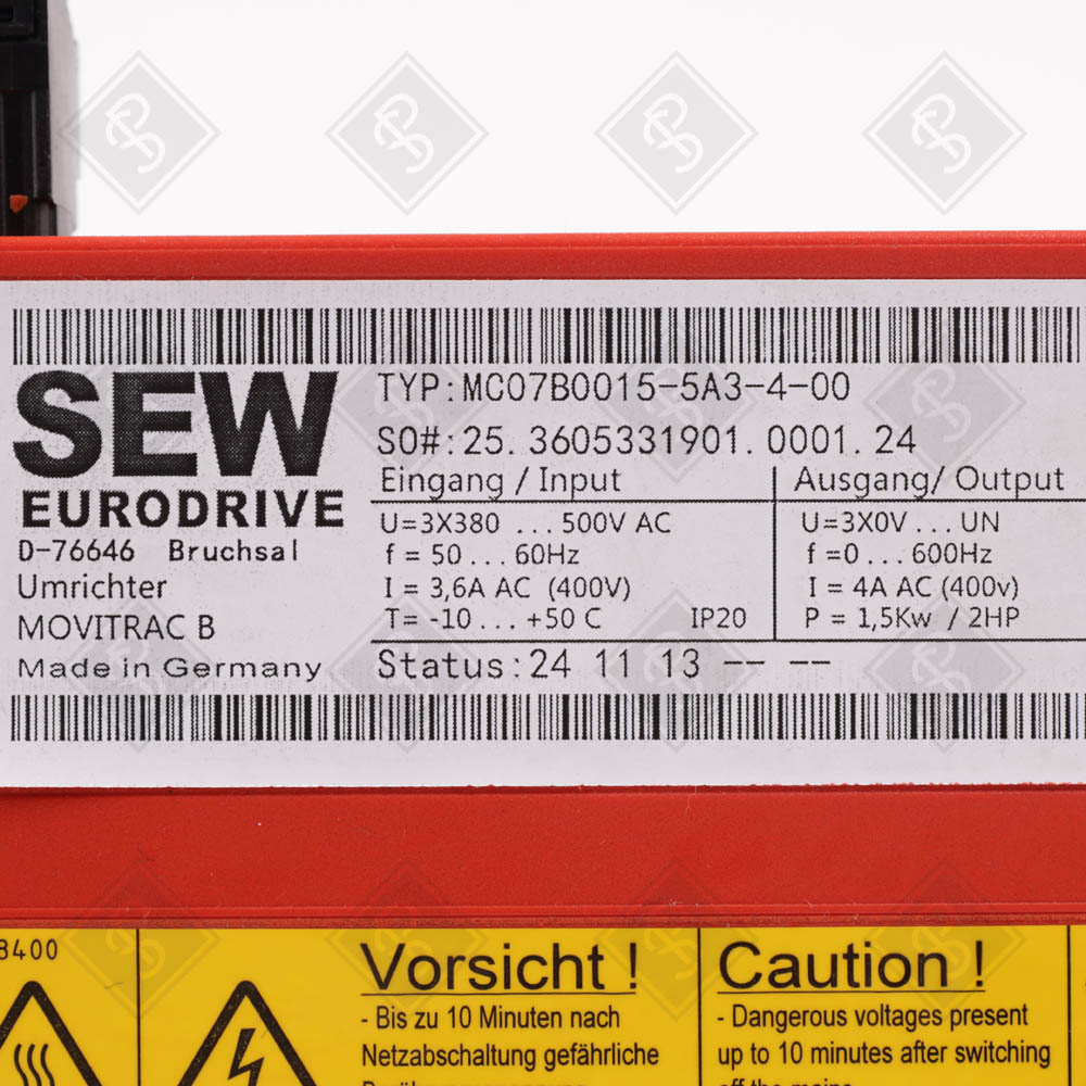 Преобразователь частоты Sew Eurodrive MC07B0015-5A3-4-00 — изображение 3