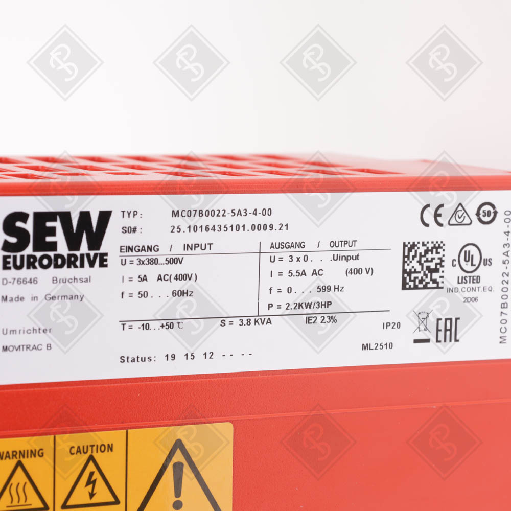 Частотный преобразователь (инвертор) SEW Eurodrive MC07B0022-5A3-4-00 — изображение 5