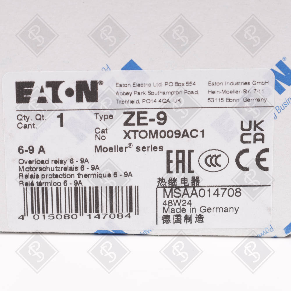 Тепловое реле контроля перегрузки Eaton XTOM009AC1 — изображение 8