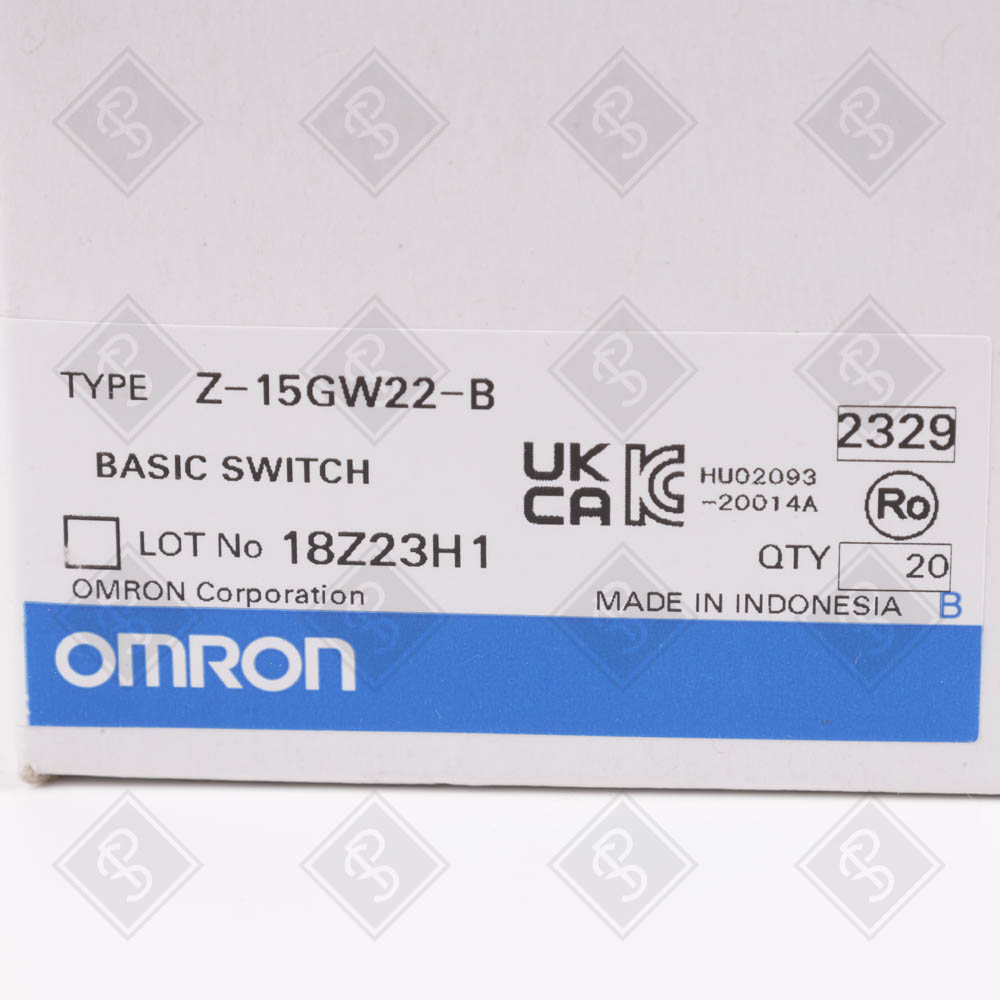 Концевой выключатель (микропереключатель с коротким роликовым рычагом) Omron Z-15GW22-B — изображение 6