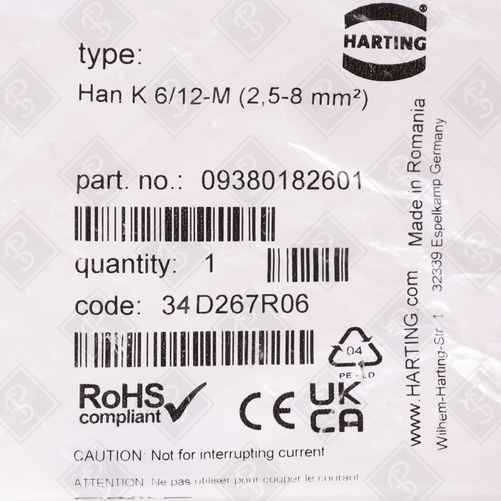 Разъем для печатной платы Harting 9380182601 — изображение 5