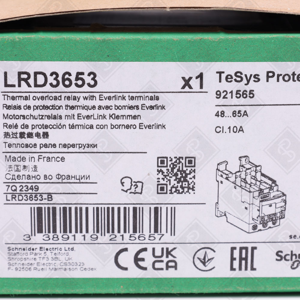 Тепловое реле защиты двигателя Schneider Electric LRD3653 — изображение 6