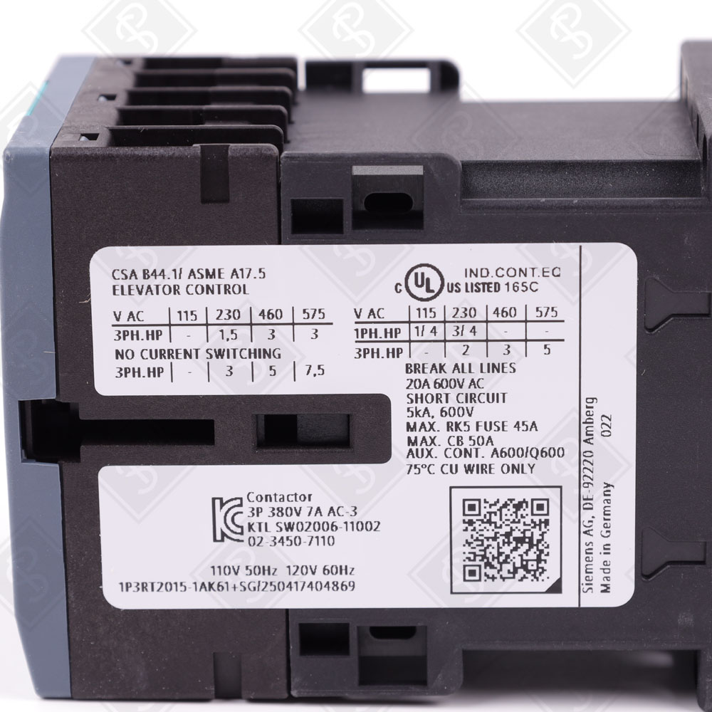 Контактор трехполюсный Siemens 3RT2015-1AK61 — изображение 5