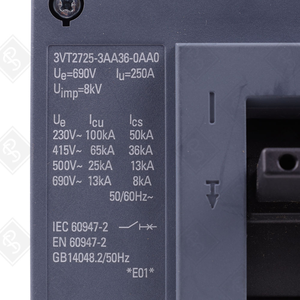 Выключатель автоматический 3‑полюсный Siemens 3VT2725-3AA36-0AA0 — изображение 4