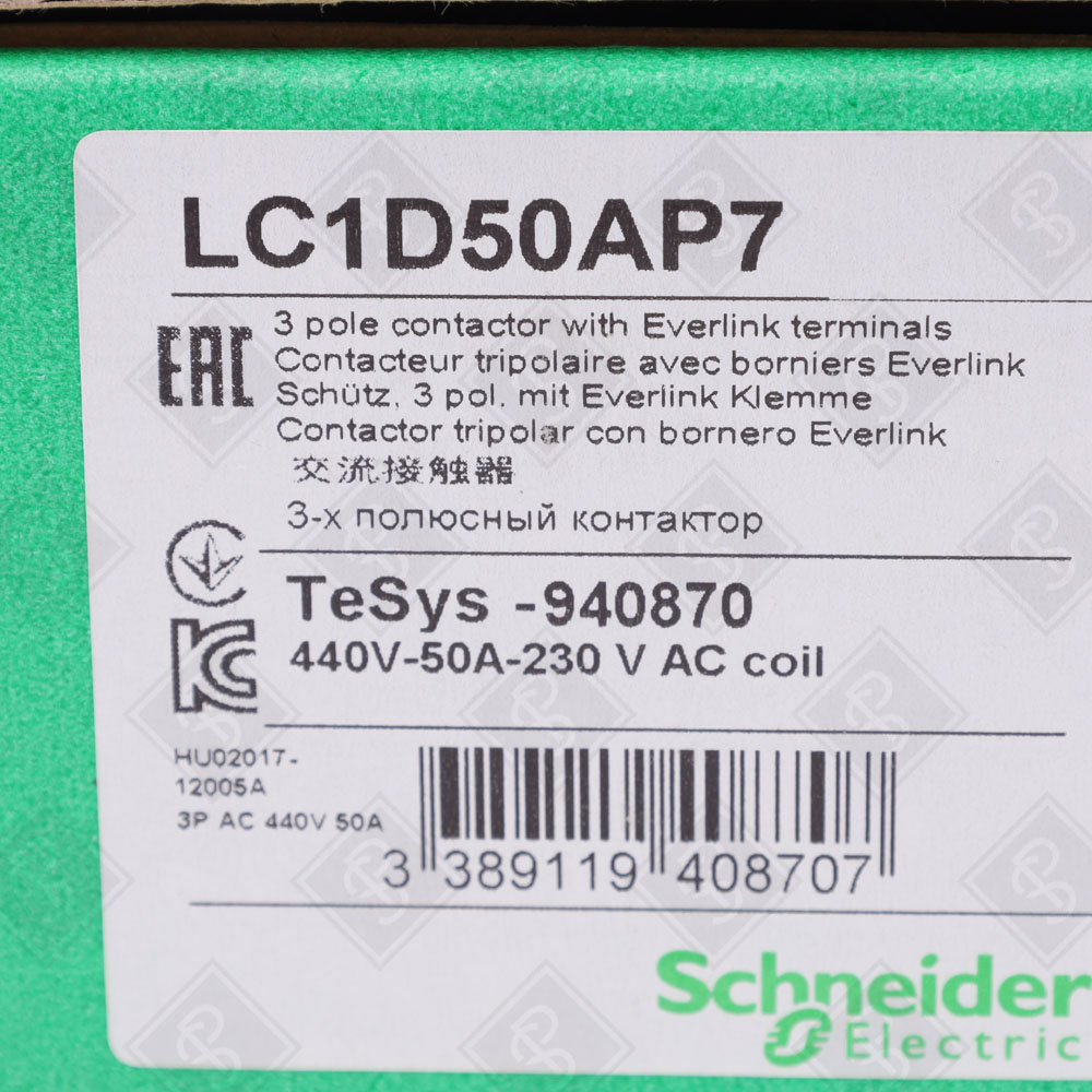 Контактор Schneider Electric LC1D50AP7 — изображение 8