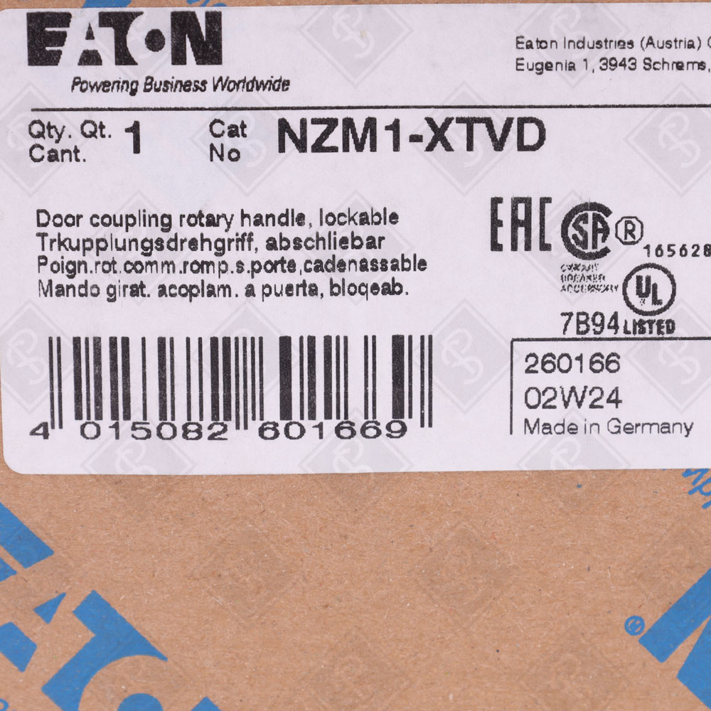 Ручка поворотного привода с дверной муфтой для выключателей Eaton NZM1-XTVD — изображение 3