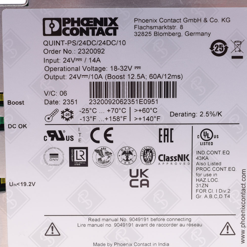 DC/DC преобразователь Phoenix Contact QUINT-PS/24DC/24DC/10 — изображение 4