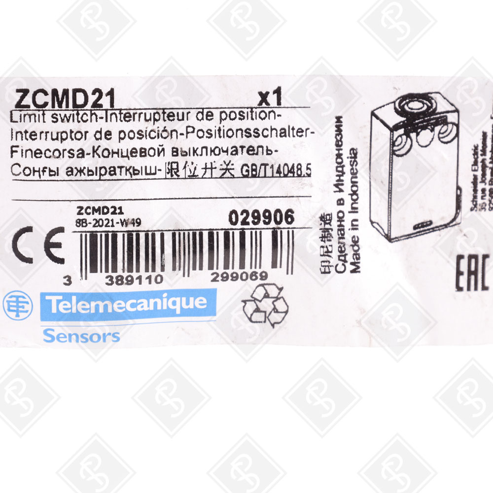 Корпус концевого выключателя с контактной группой 1НО+1НЗ, металлический Telemecanique ZCMD21 — изображение 5