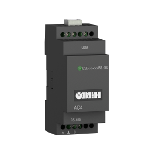 АС4 преобразователь интерфейсов RS-485 <-> USB c гальванической изоляцией